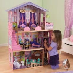 Kidkraft My Dream Mansion Wooden Dolls House makes playtime more realistic than ever before. Kids will love decorating the beautiful rooms