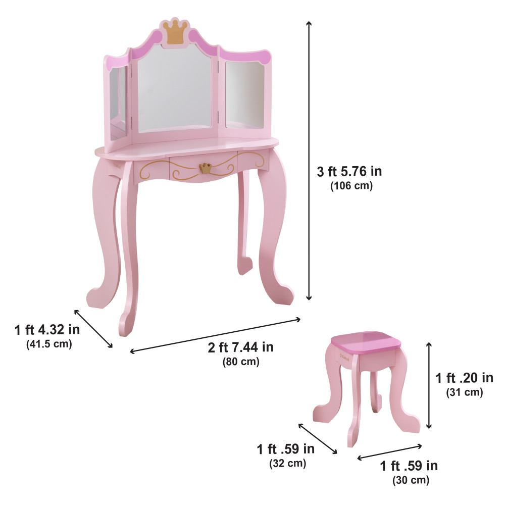 Kidkraft princess 2024 vanity