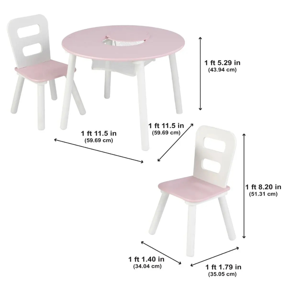 Kidkraft round table 2025 and 2 chair set