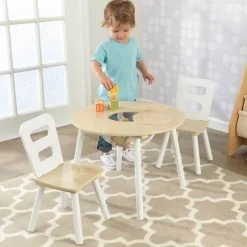 Kidkraft Round Storage Table & Chair Set is perfectly sized for Kids, and is a sturdy furniture set that also provides plenty of convenient storage space.