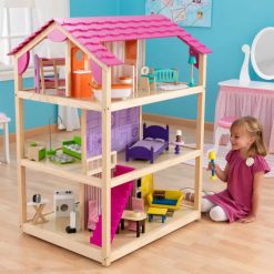 Kidkraft So Chic Dollhouse & 46 pieces of furniture can be played with from all four sides and features an extraordinary amount of detail, making it a perfect gift idea for any of the young child in your life.