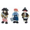 Swashbuckling fun awaits with the Budkins Pirate Gift Pack, featuring Pirate Sammy, first mate Jacob and the Wooden Leg Captain.