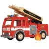 Le Toy Van Fire Engine is a sturdy wooden play set with extendable ladder and accessories, lovely plastic free toy