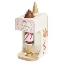 Le Toy Van Ice Cream Machine, a wonderful, traditional wooden toy to entertain and delight, complete with 2 magnetic cones and 2 ice creams
