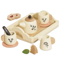 This Le Toy Van Tea Set is a vintage styled, traditional wooden toy, destined to be loved by little ones for hours of play.