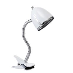 Lifetime Clip-On Light in White features a a fully flexible arm so that your light can be positioned as required on your work or directed upwards for effect.