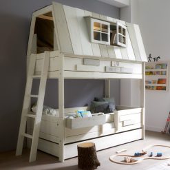 Lifetime My Hangout Bunk Bed an ultimate adventure kids bed consisting of two single beds combined as with loft canopy, a place to rest and sleep and play.