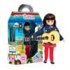 Lottie Doll Music Class is a cute age relatable doll, that comes dressed in a denim jacket, striped dress, red leggings & sneakers - complete with acoustic guitar & music stand.