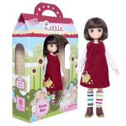 Lottie Doll Rosie Boo - supporting people with Down's Syndrome and their families, presented in a beautiful, colourful box, complete with a handle