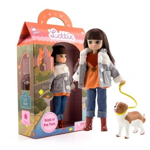 Lottie Doll Walk in the Park is an age-relatable doll based on the average proportions of a 9 year old girl (as opposed to an adult) - 18cm high