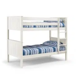 Maine Bunk Bed in Surf White features clean lines, paneled headboards & footboards and simple styling which offers a modern and timeless look