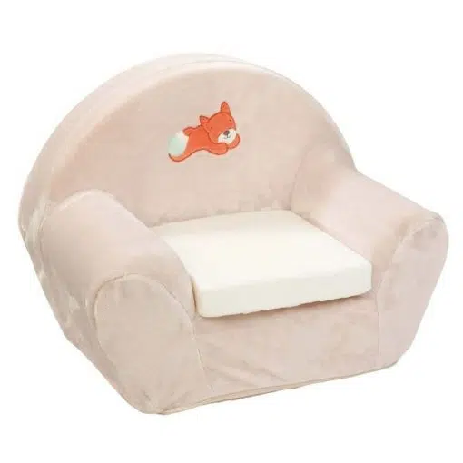 Nattou Sofa Oscar the Fox is a wonderfully soft plush Kids Sofa featuring a reversible seat cushion and cute fox motif