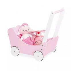Pinolino Dolsl Pram Jasmine comes complete with a 3 piece bedding set and rubberised wheels for greater stability