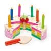 Tenderleaf Toys Rainbow Birthday Cake is a gorgeous solid wooden toy cake in bright rainbow colours to celebrate in style.