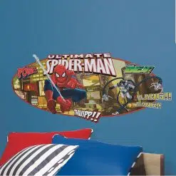 RoomMates Ultimate Spiderman Headboard Wall Decal brings all the action and adventure of the Marvel Super Hero right into any child's room.