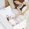 Snuzpod Bedside Cot is ideal for Co Sleeping, your Baby sleeps as close to you as possible without being in danger, ideal for Breastfeeding.
