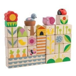 Tenderleaf Toys Garden Blocks will help your child to build their very own colourful garden with this set of 25 push and click wooden blocks.