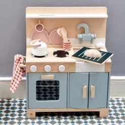 Tender Leaf Toys Home Kitchen with its gender-neutral and super cool styling will help your little chef cook up a storm,