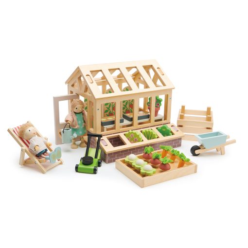 Tenderleaf Greenhouse and Garden Set would be the perfect extension to any of our wooden dollhouses, for children who love nature and playing in the garden.