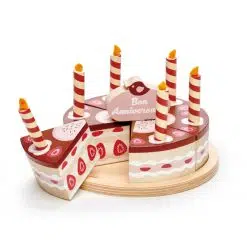 Tenderleaf Toys Chocolate Birthday Cake is a wonderfully designed and made solid wood chocolate birthday cake.