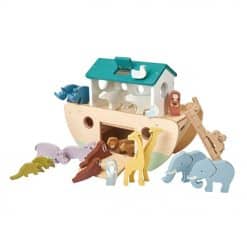 Tenderleaf Toys Noah's Ark is a solid wooden Noah's Ark is painted in soft contemporary colours that enhance the use of top quality plywood used throughout.