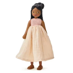 This Threadbear Lola Wooden Doll would be a charming companion for Imaginative play with her long hair and pretty outfit.