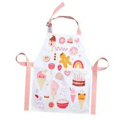 ThreadBear Sweet Treats Apron is a sweets and baking themed wipe-clean children's apron, designed to protect clothing during art and baking activities.