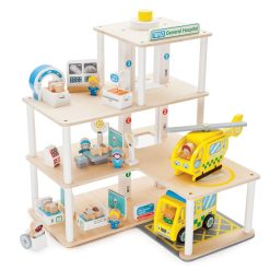 Tidlo General Hospital 30 piece wooden playset would be the perfect setting to nurse your favourite character back to health.