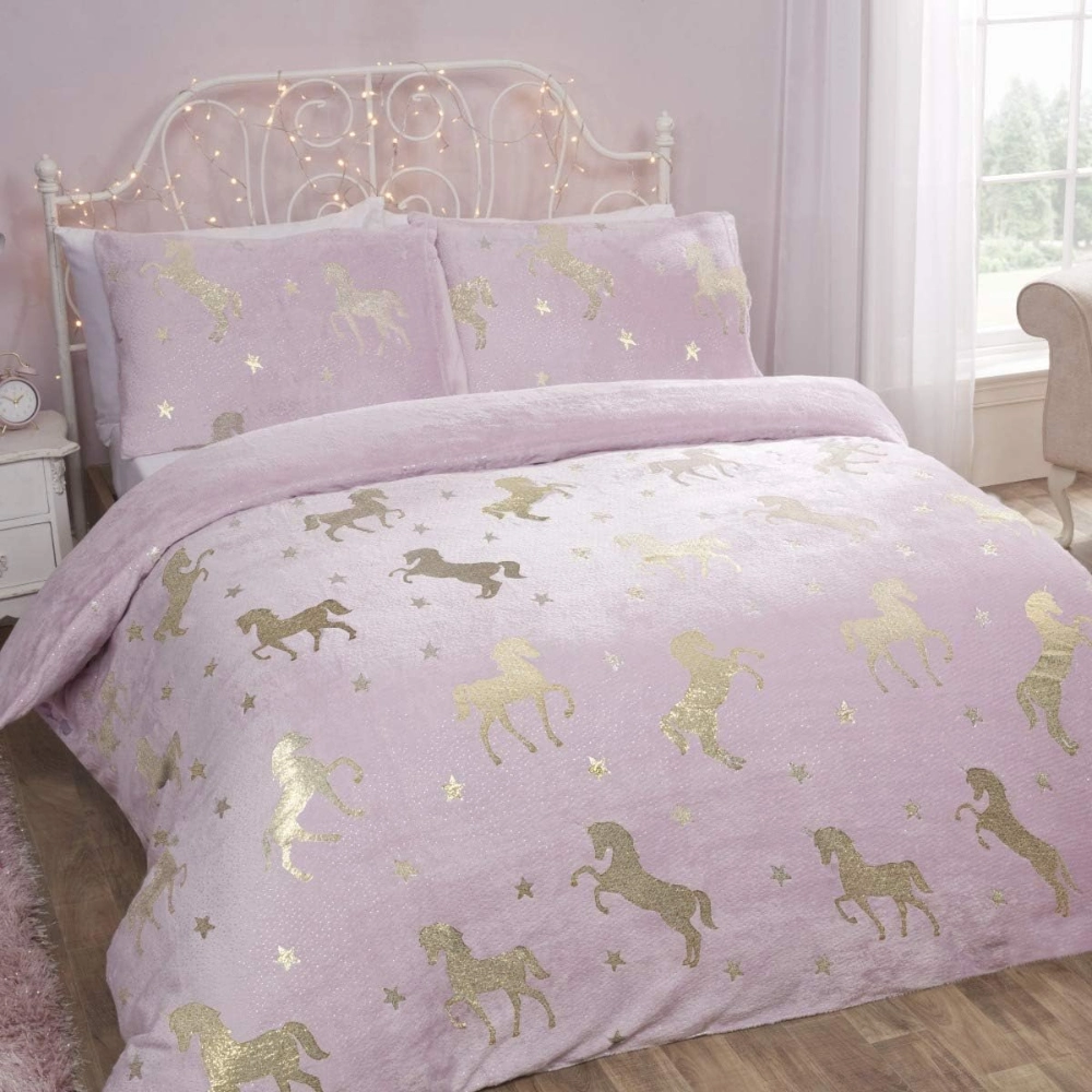 Unicorn Stars Reversible Soft Double Duvet Cover Little Dreamers