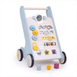 Wooden Baby Activity Walker in soft muted colours 100%FSC