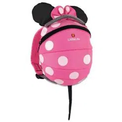 Pretty in Pink Disney Minnie Mouse Kids Backpack features the unmistakable polka-dots and pretty pink bow that are Minnie's signature.
